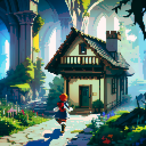 An adventurer walking into a home