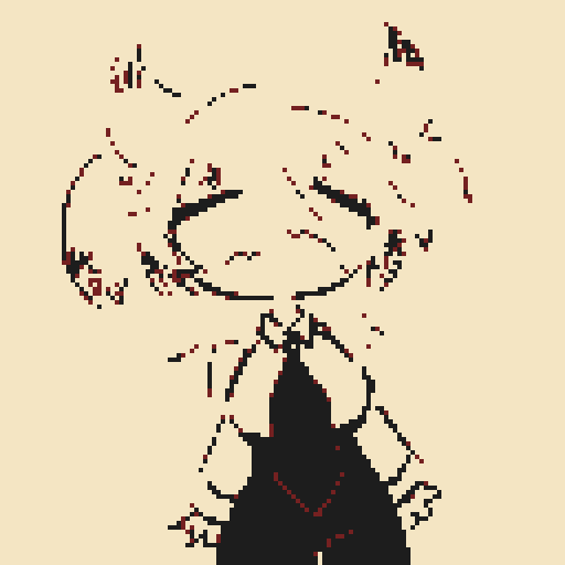 cute character, light hair, dark hair tips