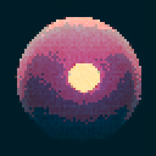 Pixel sprite sheet, Cresent moon turning into a full moon eclipse