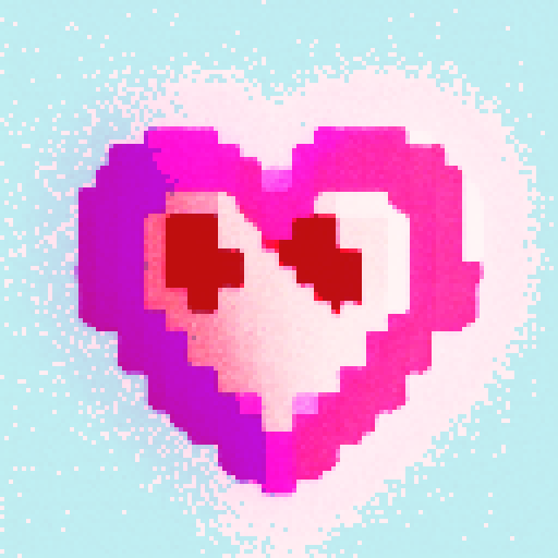 Pixelated heart
