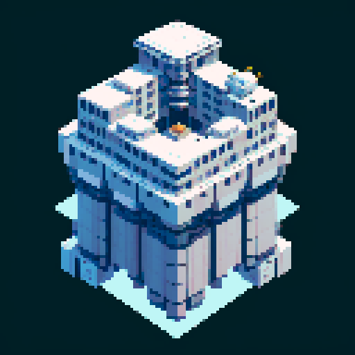 Floating space station with architecture representing a bureaucratic building. it should look like a grandiose tribute to capitalisim. 