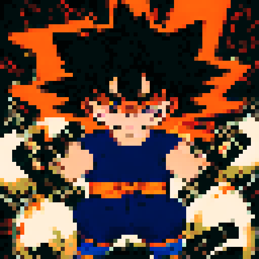 Create Goku in the style of TMNT Shredders Revenge.