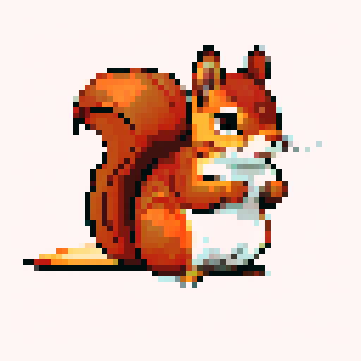 red coloured squirrel