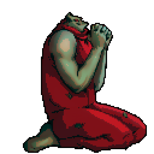 kneeling and praying enemy