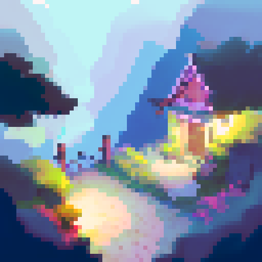 Mid evil pixel landscapes  
