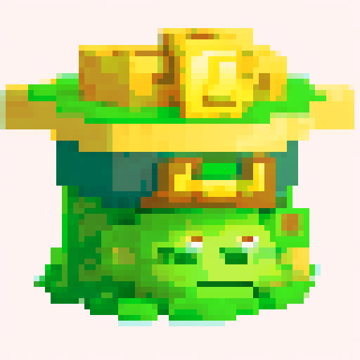 Leprechaun hat with gold dabloons in it