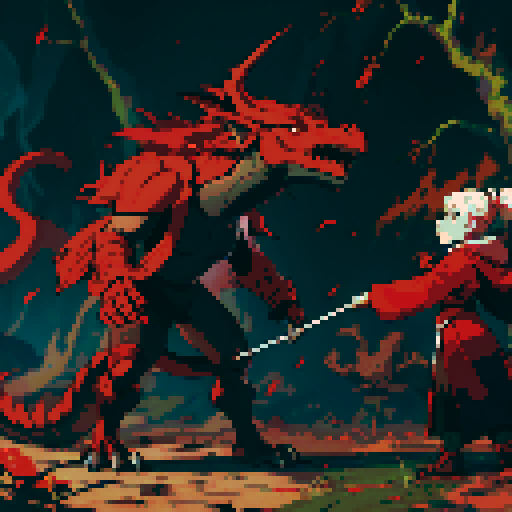 full-body image of a red dragon, dragon alone with nobody else in the frame