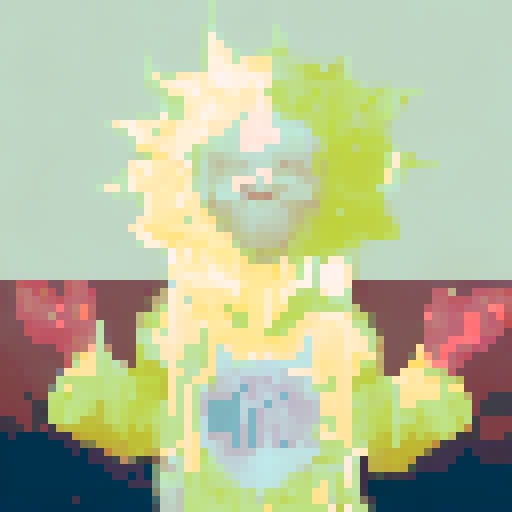 a character with a sun head and a moon heart, arms open, influenced by the song "moon heart sun head" by the band Cynic.