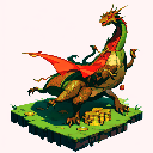 dragon, hoard of gold coins, dragon laying on pile of gold coins, dragon lounging, dragon alone, full-body image of dragon