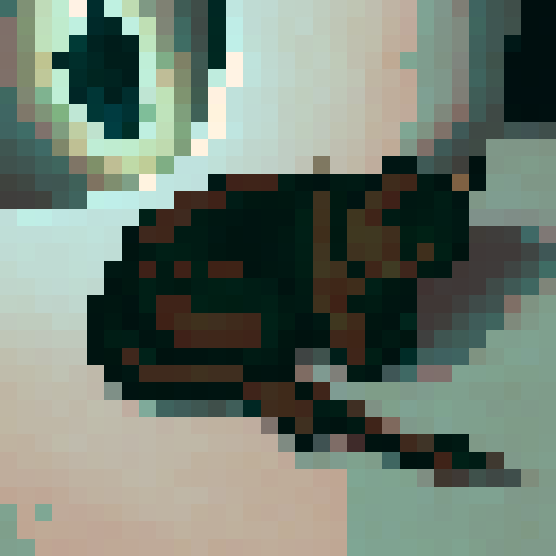 cat, curled up, sleeping, 32x32 pixel art