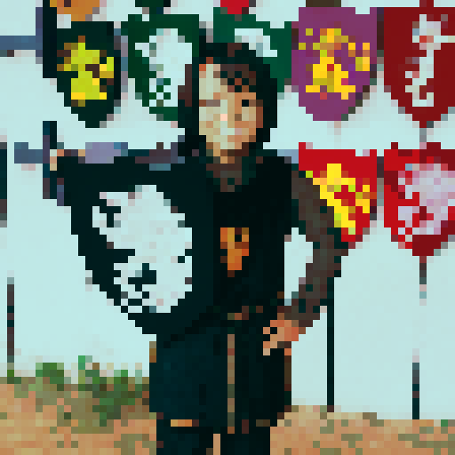 Knight with lava in background