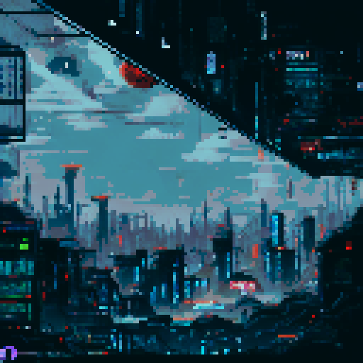 cool cyberpunk city
