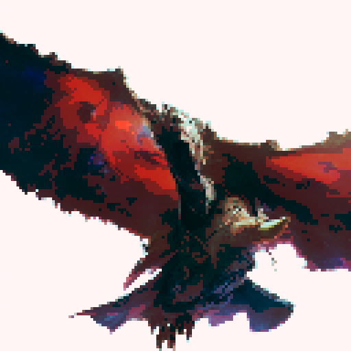 Large monster bird swooping in to attack