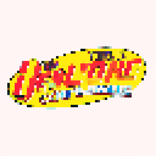 Seinfeld logo, retro pixel art, vibrant colors, sharp edges, 8-bit style, iconic characters, Jerry, George, Elaine, Kramer, New York City skyline, yellow taxi, comedy, sitcom vibes, bold typography