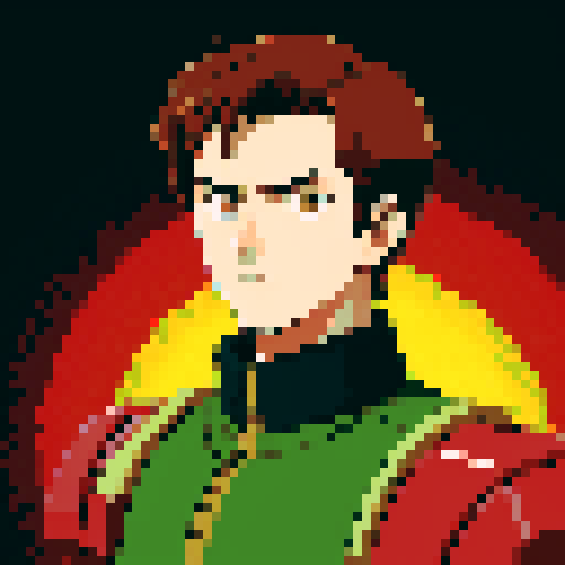 Male Zeon pilot with brown hair 