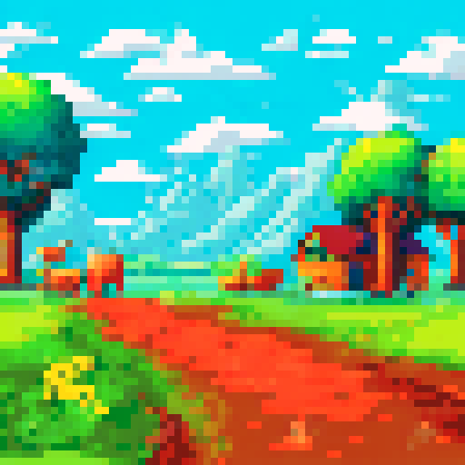 2d game mobile starting background with farm animals