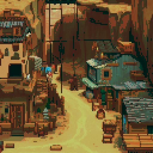 Canyon village, shantytown, sandy