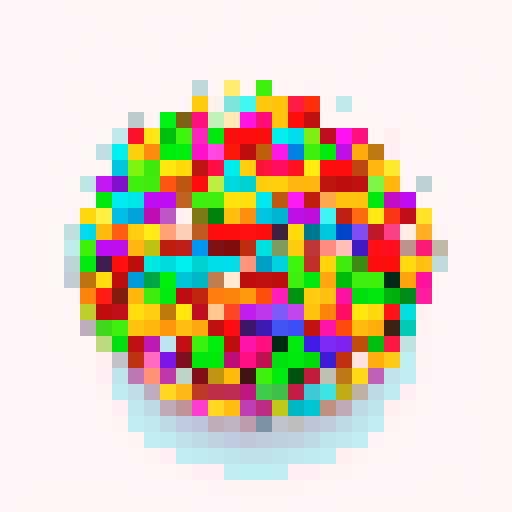 rainbow candy mix in different shapes in a glass bowl, white background