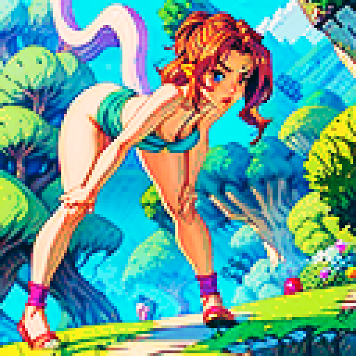 sexy, naked woman, bent over, having sex, sRGB, pixel art