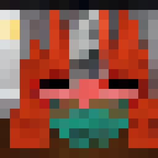 hand monsters with a mouth on each palm, Rendered in a 16x16 pixel style