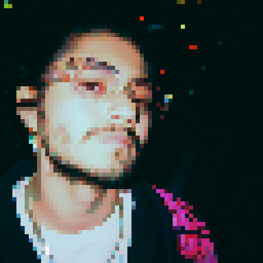 pixelated, retro, vibrant, neon, glitchy, 8-bit, pastel, dreamy, surreal, trippy, nostalgic, distorted, hazy, geometric, kaleidoscopic, glitch art, digital, lo-fi, cyberpunk, vibrant colors, saturated hues, animated, shimmering, ethereal, futuristic, abstract, stylized