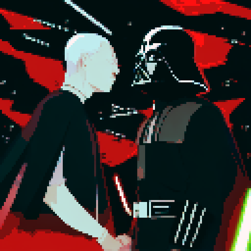 cz Binance as star wars rebel versus Gary gensler as Darth Vader with mask off