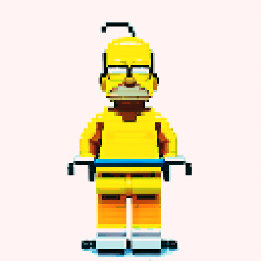 Homer Simpson pixel lego 