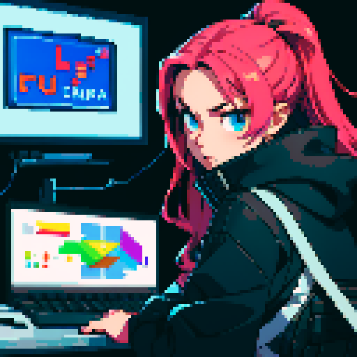 hacker, computer, video recording, sRGB, pixel art