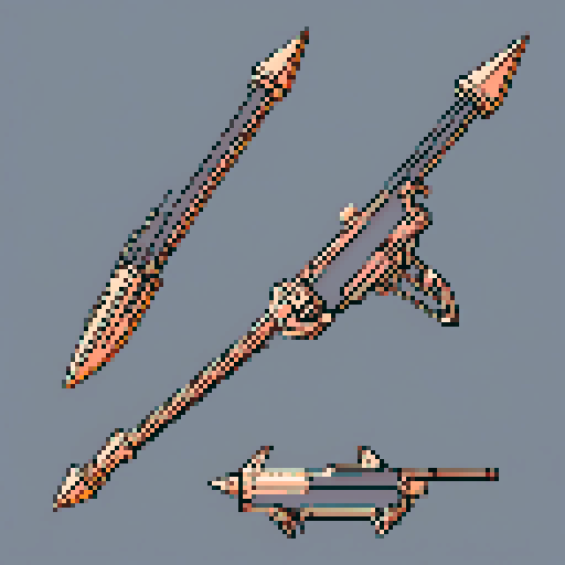 I want a copper structure reminiscent of a mounted weapon of some sort seen from a head on two dimensional perspective. The design should be relatively simple. I also want this object usable as an asset in a videogame, meaning only one object per image, outlined with a strong black stroke, on a solid-color background.