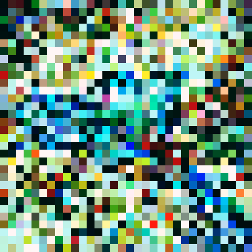 colourful pixelated assault riffle