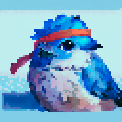I want this same blue bird in all images but I want him to have a variety of backgrounds and perhaps items like sunglasses or not, different hair, hats, neckties, headbands, no headbands, etc... basically i need a bunch of same birds styled differently.
