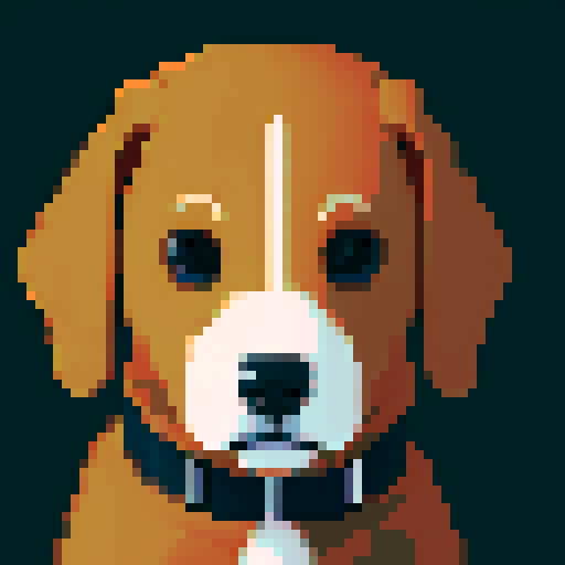 portrait, realistic sprite, shoulders up, dog, big dog, medium dog, dark
