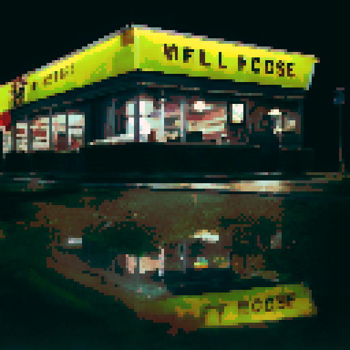 Waffle House on a black background