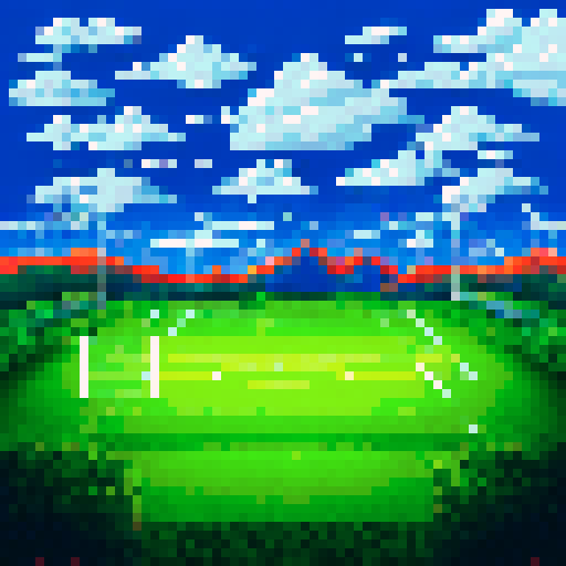 2d football pitch pixelized