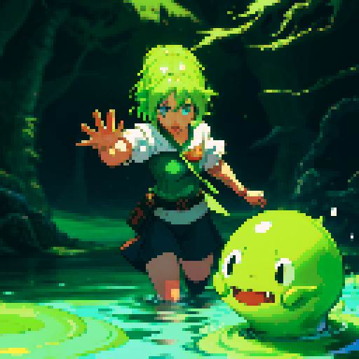 hero sinking into slime
