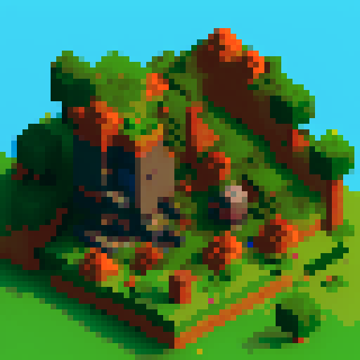 top-down mine building with one output on a side, WITHOUT perspective just top-down