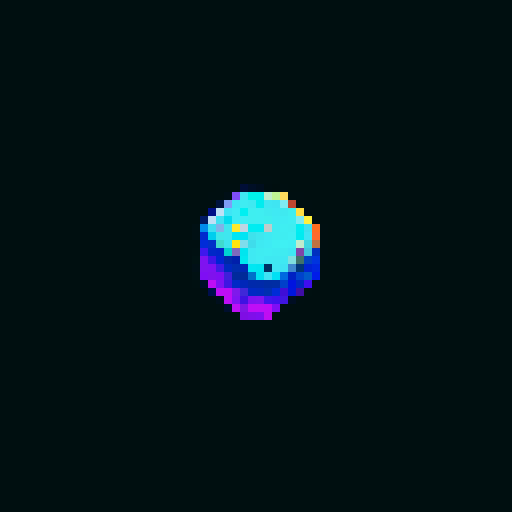 2d lifeless asteroid in empty space, retro aesthetic, pixelated details, wireframe outlines, geometric shapes, low-resolution textures, pixel art style, sRGB color space View from above. 