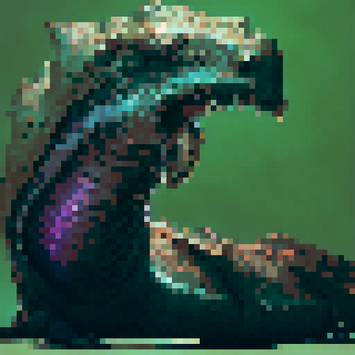 Giant vicious worm with teeth