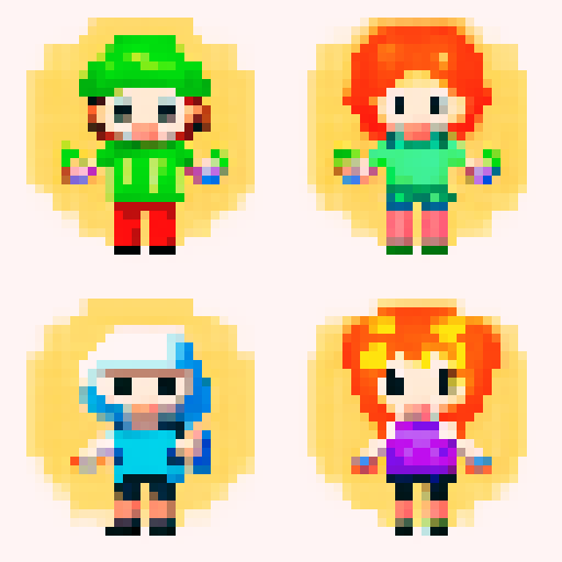   generate a sprite of a character walking left to right, then checking the fridge (fridge should be empty), then doing grocery,  then adding items to the cart and then checking out the items, then paying for the items with coins, then dicing vegetables, then boiling items, then mixing food, then serving food, then eating food, and then the character should be full.
