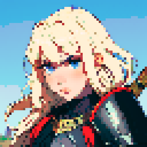 male weaponsmith portrait, middle ages, plate armor, helmet, pixel art, non-vibrant colors