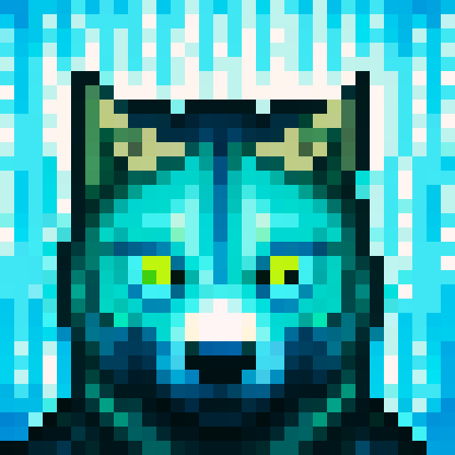 wolf avatar, portrait, glowing eyes
