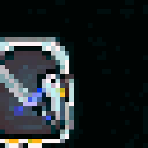 penguin standing facing right holding sword