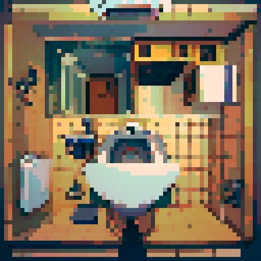 top-down view of bathroom with a toilet and a sink