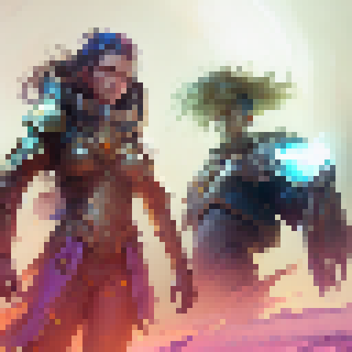 Portrait of a fierce warrior with spiky lavender hair and piercing yellow eyes, wearing a suit of armor adorned with glowing runes, posed in mid-action with a sword in one hand and a ball of magical energy in the other, against a backdrop of swirling clouds and lightning bolts, rendered in the anime style of League of Legends and Super Smash Bros.