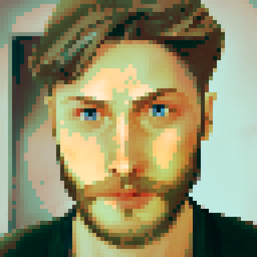 portrait man with blue eyes and beard