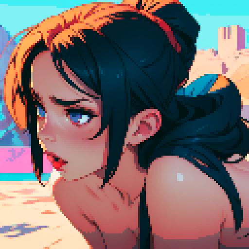 sexy naked woman, bent over, giving oral sex, blowjob, head, realistic porn
