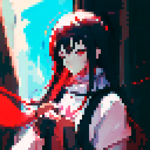 dark haired girl with red eyes, portrait, close up, sadness 