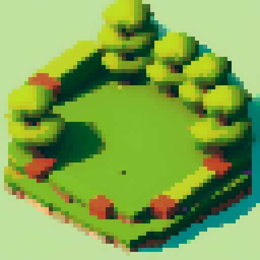 Variation of Grass Tiles, Stylized