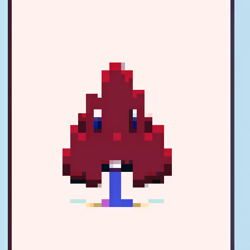 pixel art with a white background and a contour for the shape

