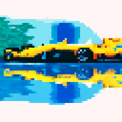 blue formula 1 race car